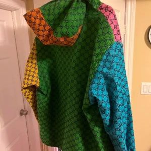 Gucci Multicolor Canvas Hooded Jacket